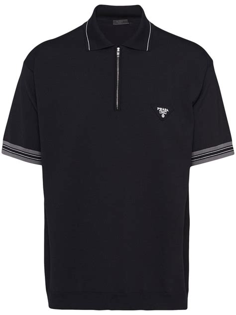 white prada polo|prada polo shirt black.